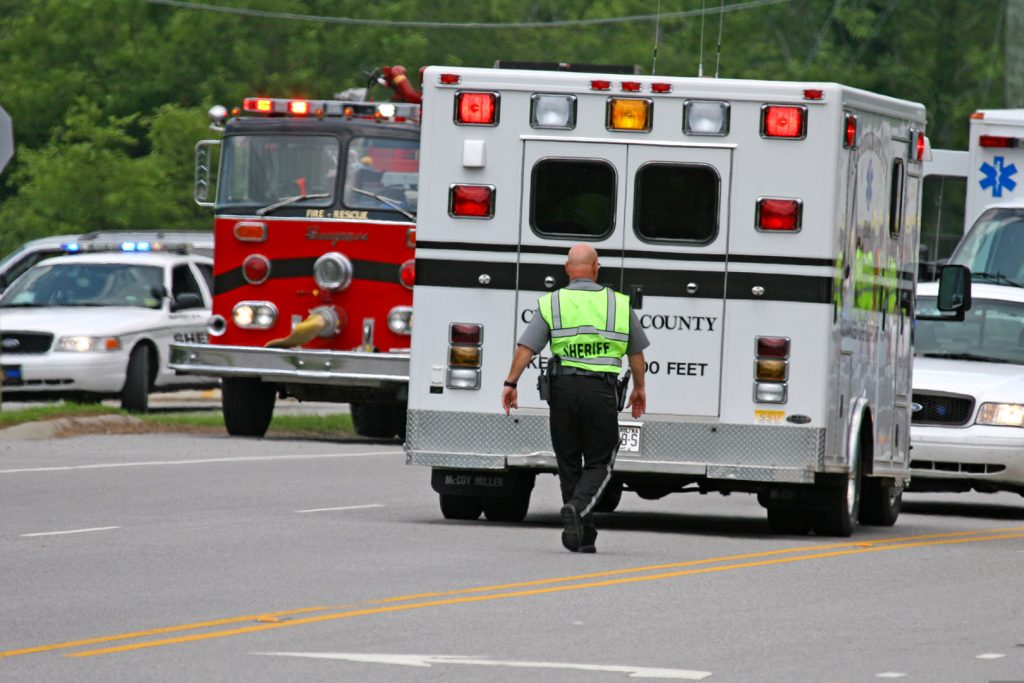 Truck Accident Scene